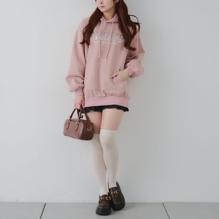 キラキラロゴ裏起毛BIGパーカー | RMAF　NICE CLAUP / OLIVE des OLIVE | 詳細画像5 