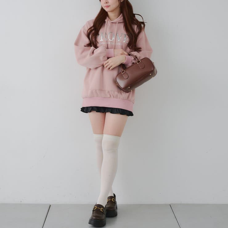 キラキラロゴ裏起毛BIGパーカー | RMAF　NICE CLAUP / OLIVE des OLIVE | 詳細画像6 