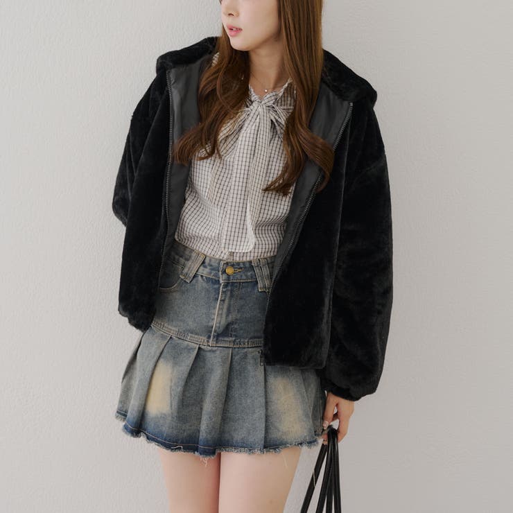 ファーボリュームフードパーカー | NICE CLAUP / OLIVE des OLIVE　OUTLET | 詳細画像7 