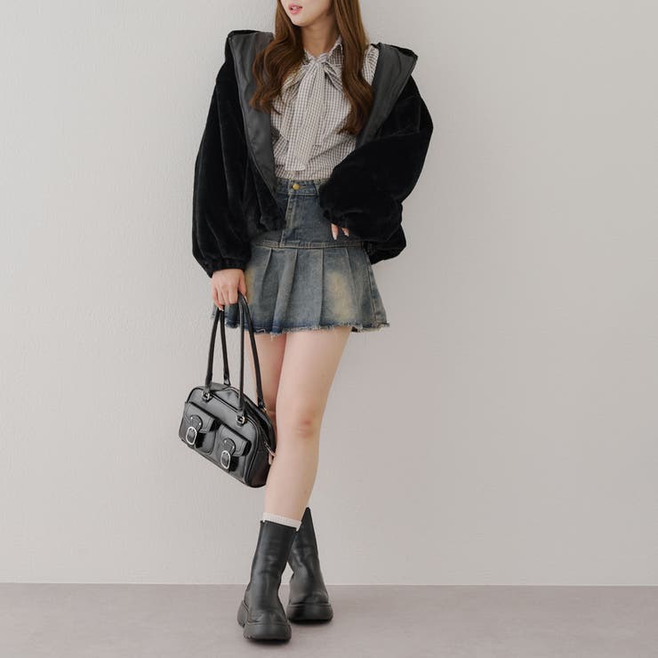 ファーボリュームフードパーカー | NICE CLAUP / OLIVE des OLIVE　OUTLET | 詳細画像8 