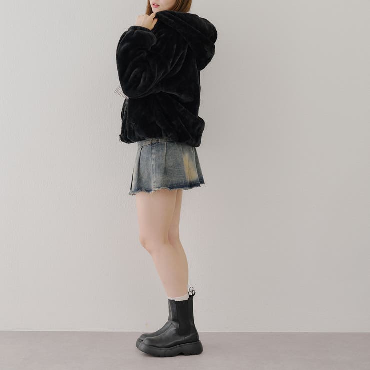 ファーボリュームフードパーカー | NICE CLAUP / OLIVE des OLIVE　OUTLET | 詳細画像10 