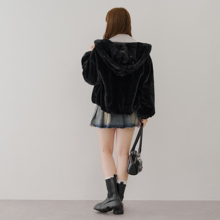 ファーボリュームフードパーカー | NICE CLAUP / OLIVE des OLIVE　OUTLET | 詳細画像11 