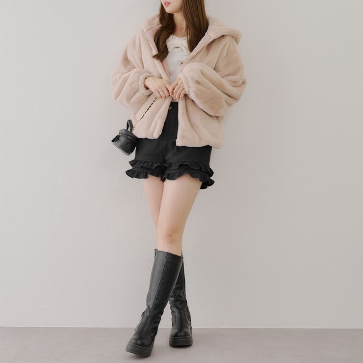 ファーボリュームフードパーカー | NICE CLAUP / OLIVE des OLIVE　OUTLET | 詳細画像18 