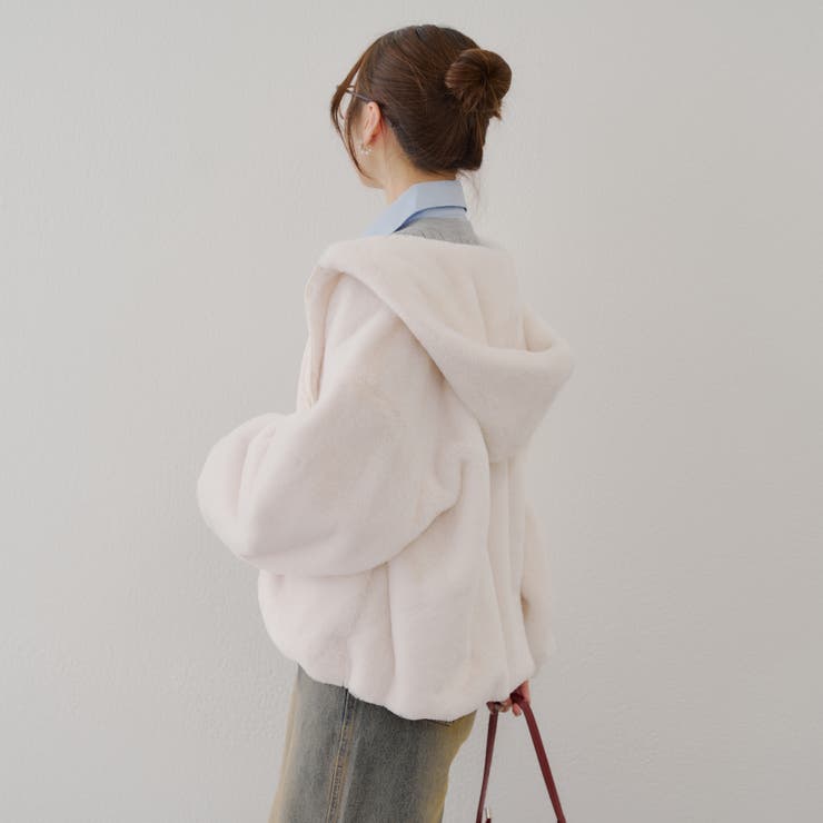 ファーボリュームフードパーカー | NICE CLAUP / OLIVE des OLIVE　OUTLET | 詳細画像25 