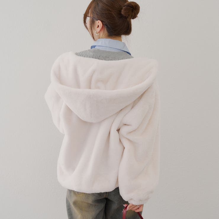 ファーボリュームフードパーカー | NICE CLAUP / OLIVE des OLIVE　OUTLET | 詳細画像26 