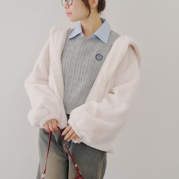 ファーボリュームフードパーカー | NICE CLAUP / OLIVE des OLIVE　OUTLET | 詳細画像27 