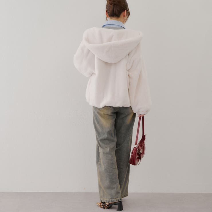 ファーボリュームフードパーカー | NICE CLAUP / OLIVE des OLIVE　OUTLET | 詳細画像33 