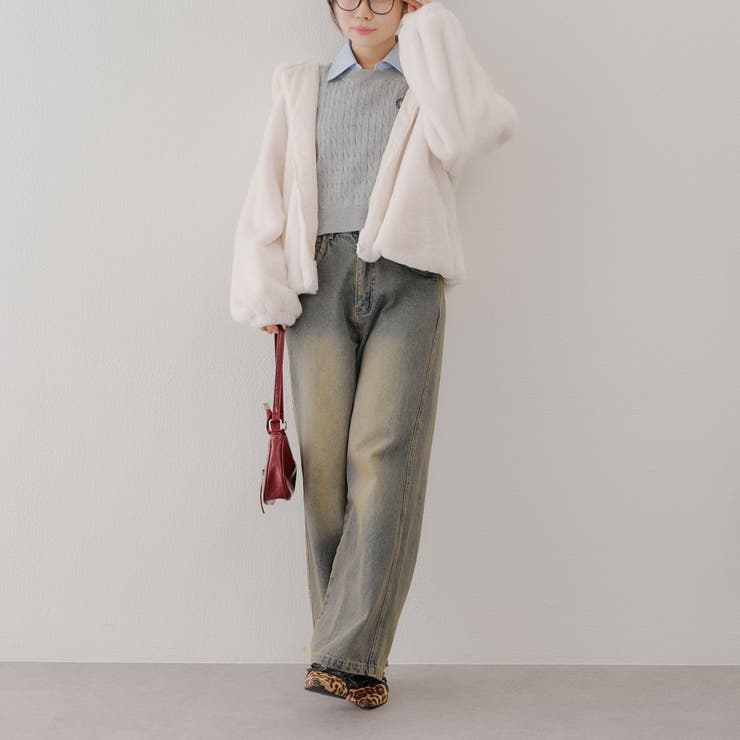ファーボリュームフードパーカー | NICE CLAUP / OLIVE des OLIVE　OUTLET | 詳細画像34 