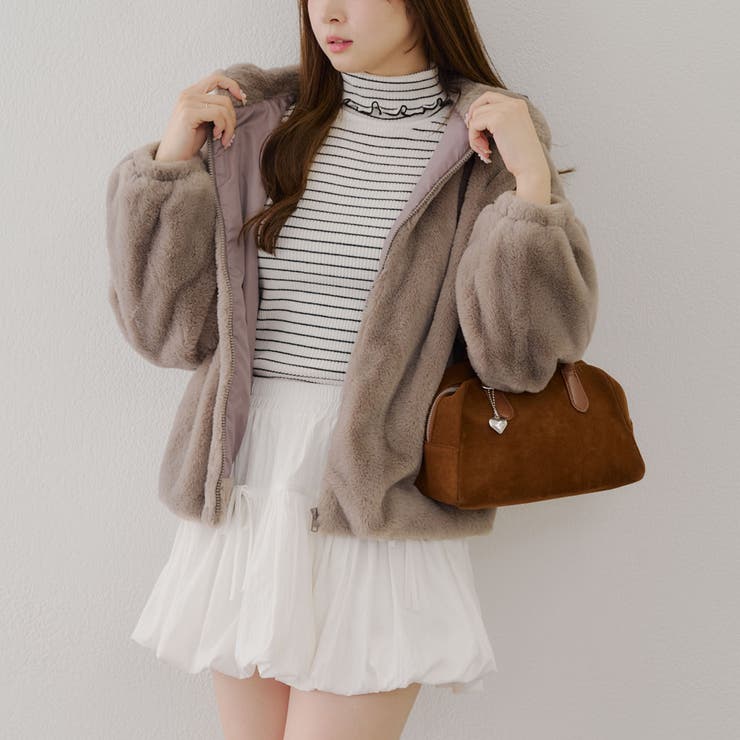 ファーボリュームフードパーカー | NICE CLAUP / OLIVE des OLIVE　OUTLET | 詳細画像35 
