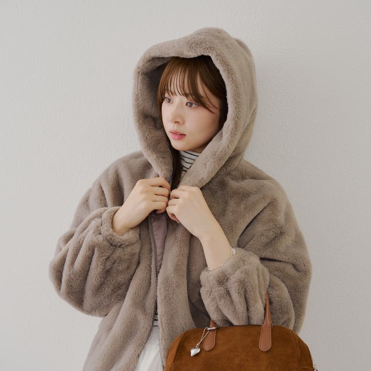 ファーボリュームフードパーカー | NICE CLAUP / OLIVE des OLIVE　OUTLET | 詳細画像41 