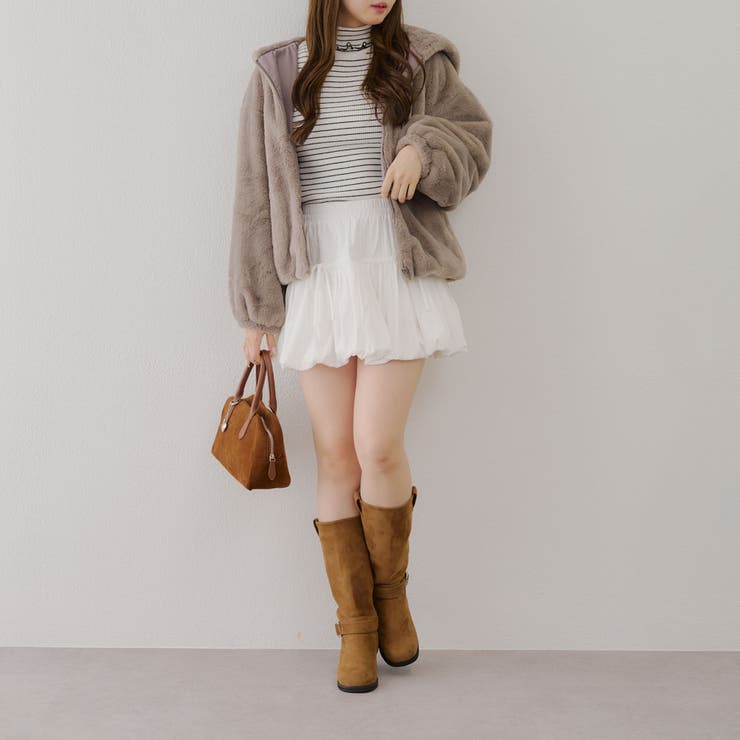 ファーボリュームフードパーカー | NICE CLAUP / OLIVE des OLIVE　OUTLET | 詳細画像43 