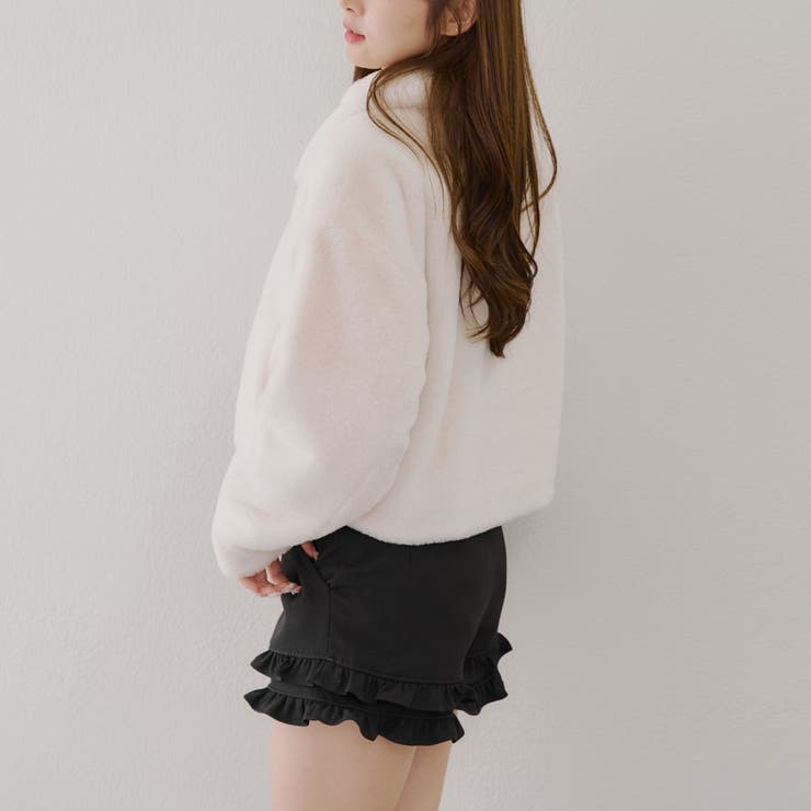 ふわふわ暖か&大人ガーリー♪キラキラ釦ファーブルゾン | NICE CLAUP / OLIVE des OLIVE　OUTLET | 詳細画像4 