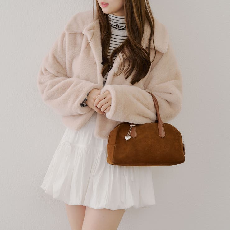 ふわふわ暖か&大人ガーリー♪キラキラ釦ファーブルゾン | NICE CLAUP / OLIVE des OLIVE　OUTLET | 詳細画像24 