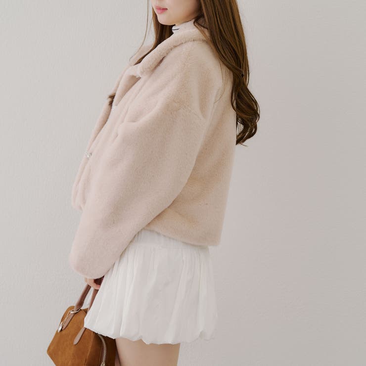 ふわふわ暖か&大人ガーリー♪キラキラ釦ファーブルゾン | NICE CLAUP / OLIVE des OLIVE　OUTLET | 詳細画像26 