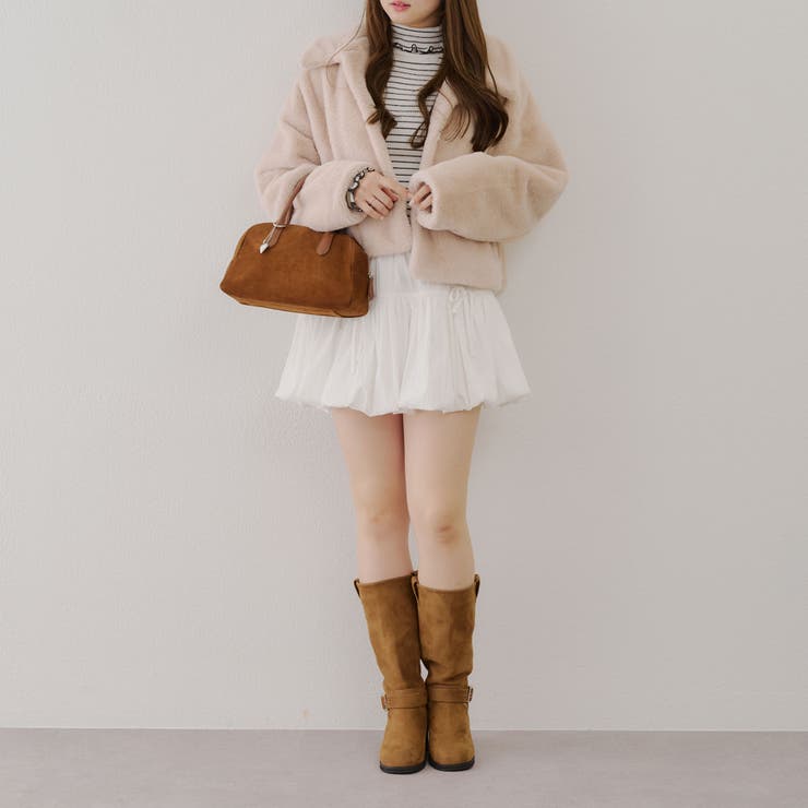 ふわふわ暖か&大人ガーリー♪キラキラ釦ファーブルゾン | NICE CLAUP / OLIVE des OLIVE　OUTLET | 詳細画像30 