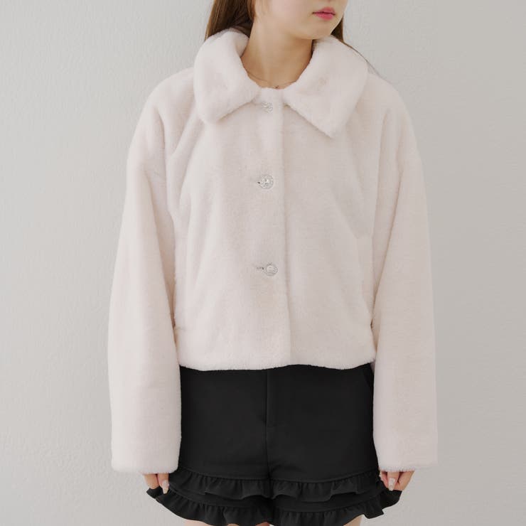 ふわふわ暖か&大人ガーリー♪キラキラ釦ファーブルゾン | NICE CLAUP / OLIVE des OLIVE　OUTLET | 詳細画像34 