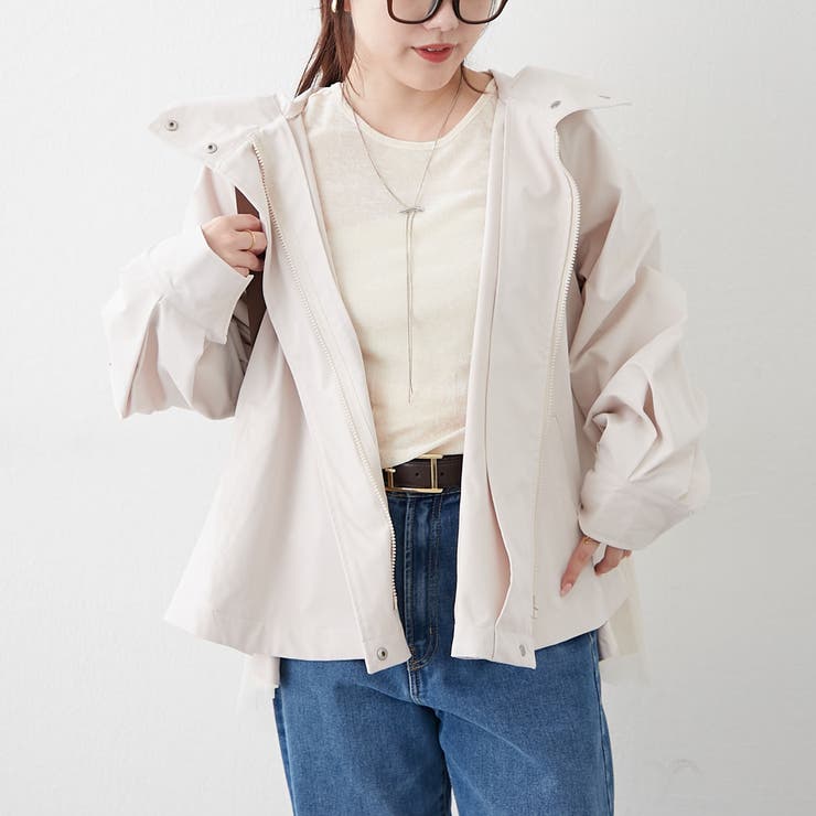 後ろ姿まで美しく、バックチュールマウンテンパーカー | NICE CLAUP / OLIVE des OLIVE　OUTLET | 詳細画像4 