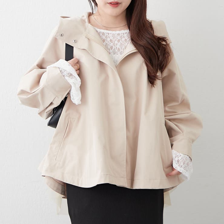 後ろ姿まで美しく、バックチュールマウンテンパーカー | NICE CLAUP / OLIVE des OLIVE　OUTLET | 詳細画像18 