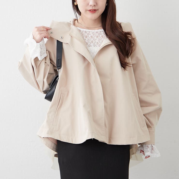 後ろ姿まで美しく、バックチュールマウンテンパーカー | NICE CLAUP / OLIVE des OLIVE　OUTLET | 詳細画像20 