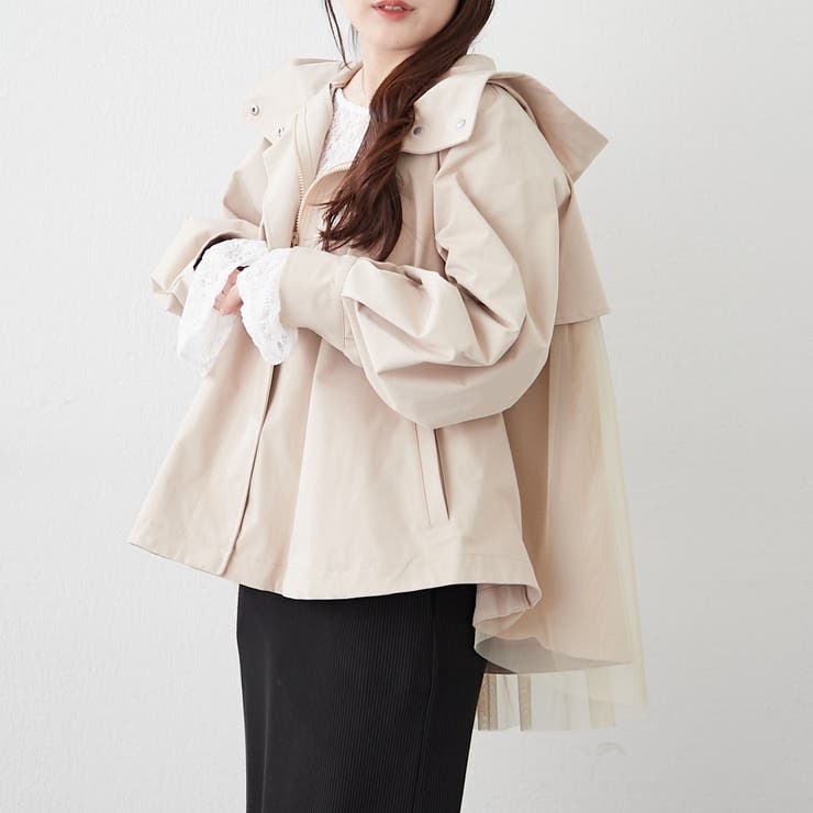 後ろ姿まで美しく、バックチュールマウンテンパーカー | NICE CLAUP / OLIVE des OLIVE　OUTLET | 詳細画像21 