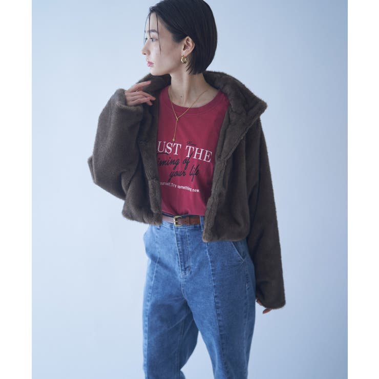 ビット付MIXファーショートジャケット | NICE CLAUP / OLIVE des OLIVE　OUTLET | 詳細画像10 