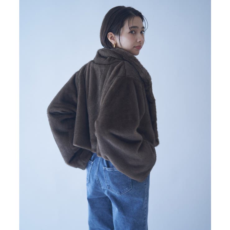 ビット付MIXファーショートジャケット | NICE CLAUP / OLIVE des OLIVE　OUTLET | 詳細画像16 