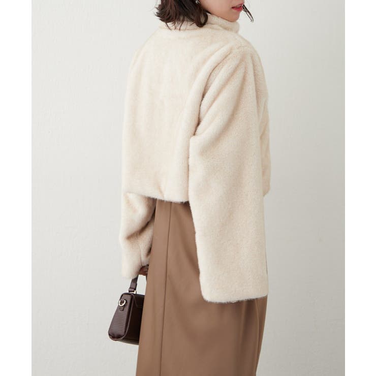 ビット付MIXファーショートジャケット | NICE CLAUP / OLIVE des OLIVE　OUTLET | 詳細画像21 