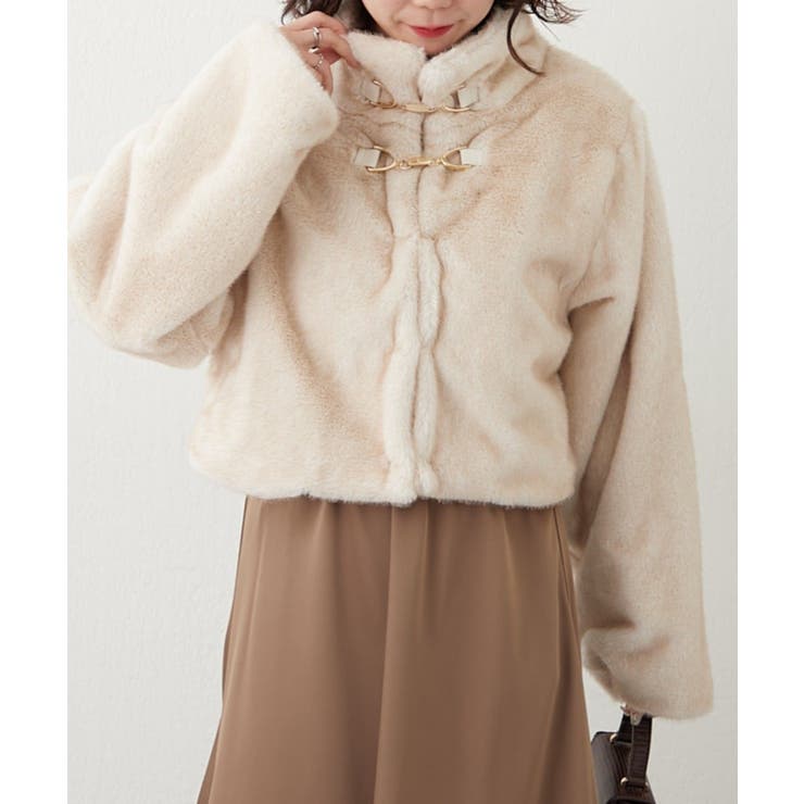 ビット付MIXファーショートジャケット | NICE CLAUP / OLIVE des OLIVE　OUTLET | 詳細画像22 