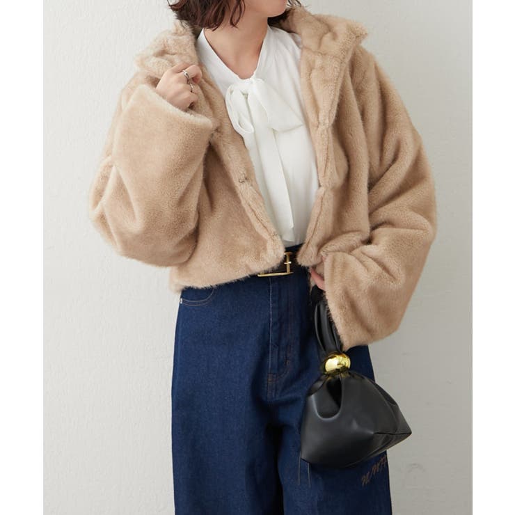 ビット付MIXファーショートジャケット | NICE CLAUP / OLIVE des OLIVE　OUTLET | 詳細画像26 