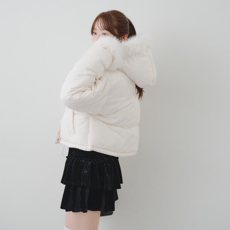 フェイクファー付ジップエコダウン | NICE CLAUP / OLIVE des OLIVE　OUTLET | 詳細画像6 