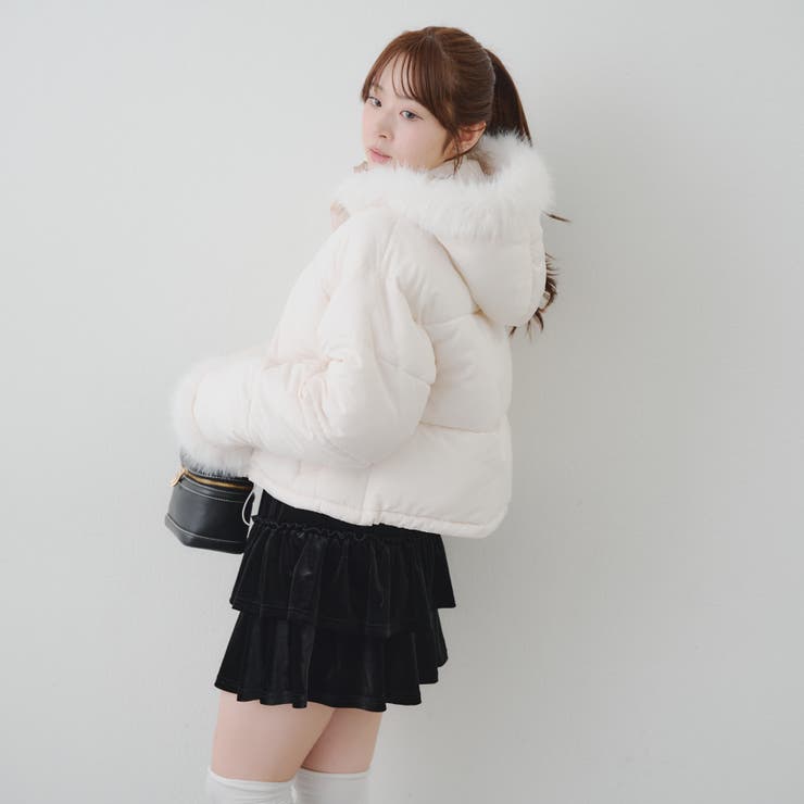 フェイクファー付ジップエコダウン | NICE CLAUP / OLIVE des OLIVE　OUTLET | 詳細画像7 