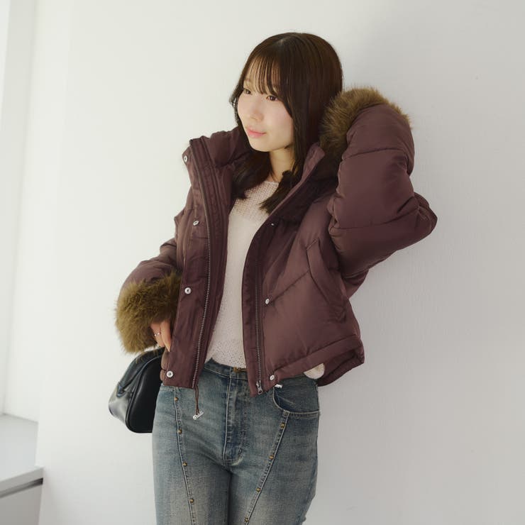 フェイクファー付ジップエコダウン | NICE CLAUP / OLIVE des OLIVE　OUTLET | 詳細画像11 