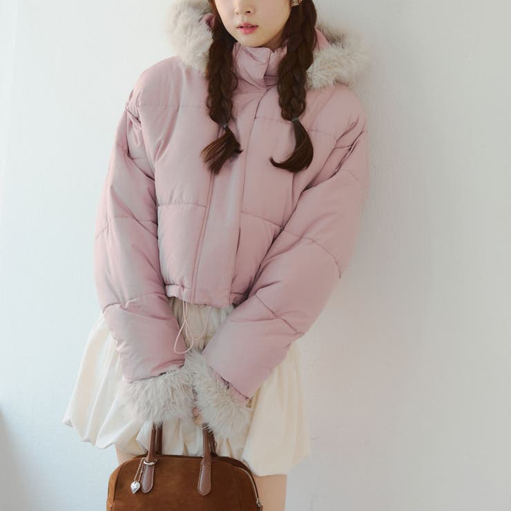 フェイクファー付ジップエコダウン | NICE CLAUP / OLIVE des OLIVE　OUTLET | 詳細画像20 