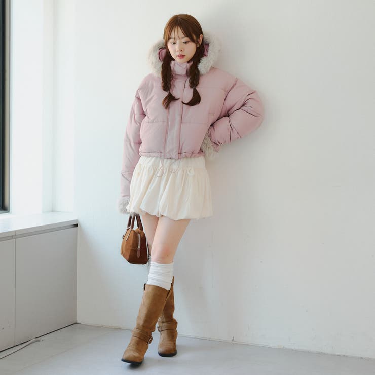 フェイクファー付ジップエコダウン | NICE CLAUP / OLIVE des OLIVE　OUTLET | 詳細画像24 