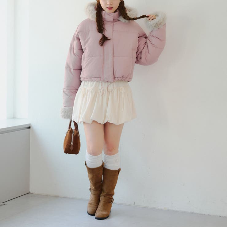 フェイクファー付ジップエコダウン | NICE CLAUP / OLIVE des OLIVE　OUTLET | 詳細画像25 