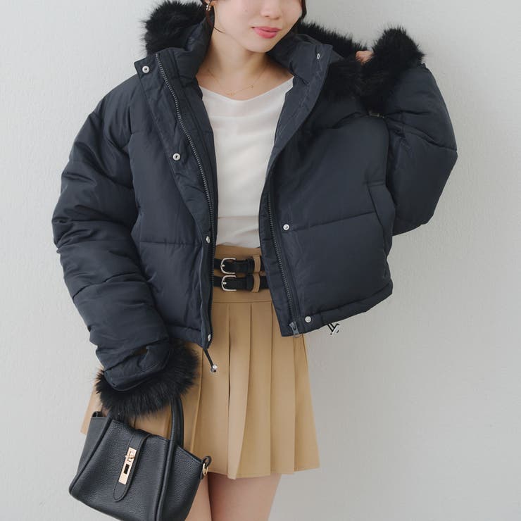 フェイクファー付ジップエコダウン | NICE CLAUP / OLIVE des OLIVE　OUTLET | 詳細画像29 