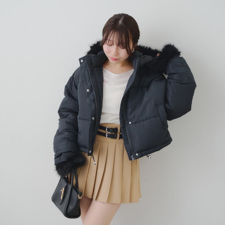 フェイクファー付ジップエコダウン | NICE CLAUP / OLIVE des OLIVE　OUTLET | 詳細画像30 