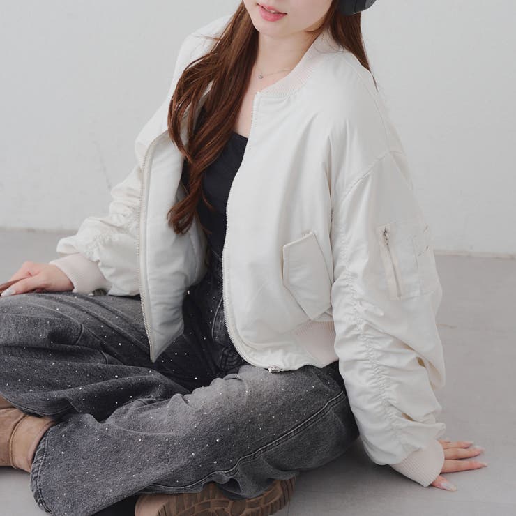 【MARCHES】フェイクファー付 MA-1 | NICE CLAUP / OLIVE des OLIVE　OUTLET | 詳細画像1 