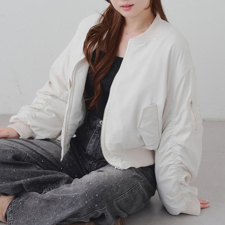 【MARCHES】フェイクファー付 MA-1 | NICE CLAUP / OLIVE des OLIVE　OUTLET | 詳細画像2 