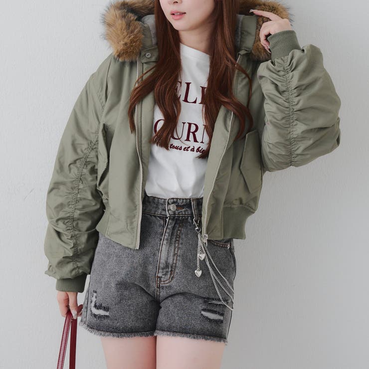 【MARCHES】フェイクファー付 MA-1 | NICE CLAUP / OLIVE des OLIVE　OUTLET | 詳細画像15 