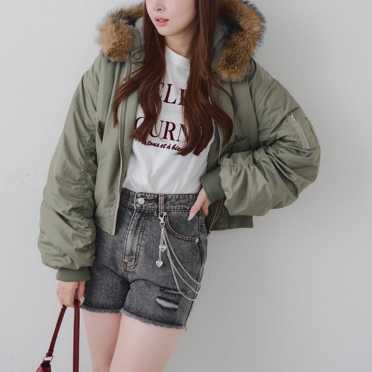 【MARCHES】フェイクファー付 MA-1 | NICE CLAUP / OLIVE des OLIVE　OUTLET | 詳細画像16 