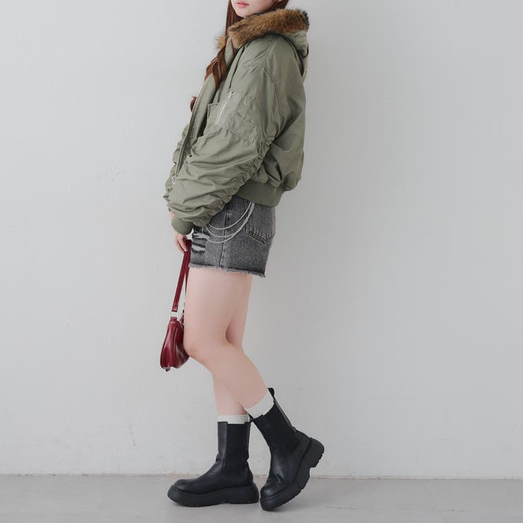 【MARCHES】フェイクファー付 MA-1 | NICE CLAUP / OLIVE des OLIVE　OUTLET | 詳細画像21 