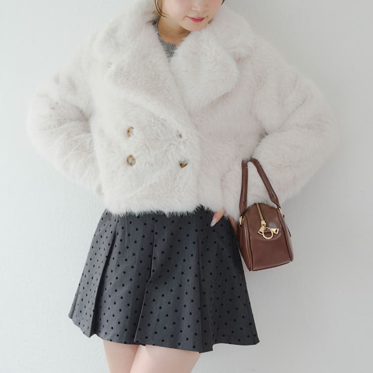 フェイクファーダブルジャケット[品番：NCLW0016941]｜NICE CLAUP