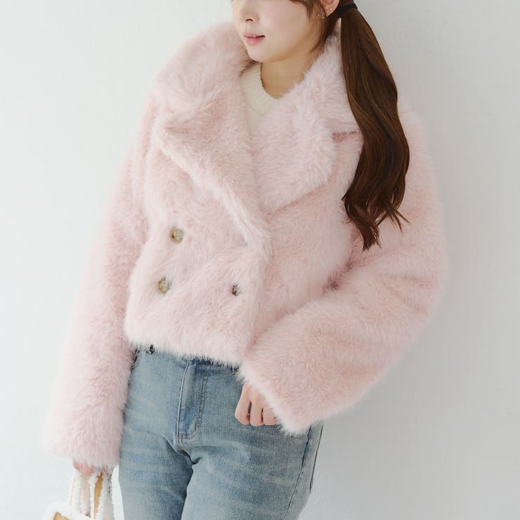 フェイクファーダブルジャケット[品番：NCLW0016941]｜NICE CLAUP