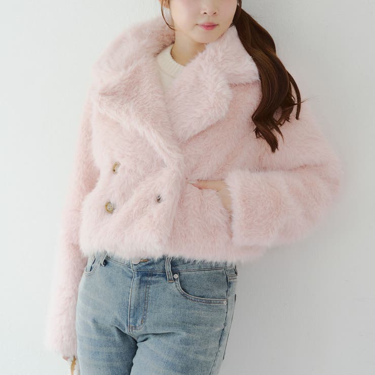 フェイクファーダブルジャケット[品番：NCLW0016941]｜NICE CLAUP