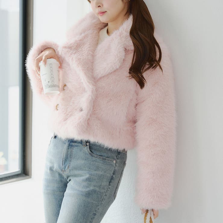 フェイクファーダブルジャケット[品番：NCLW0016941]｜NICE CLAUP