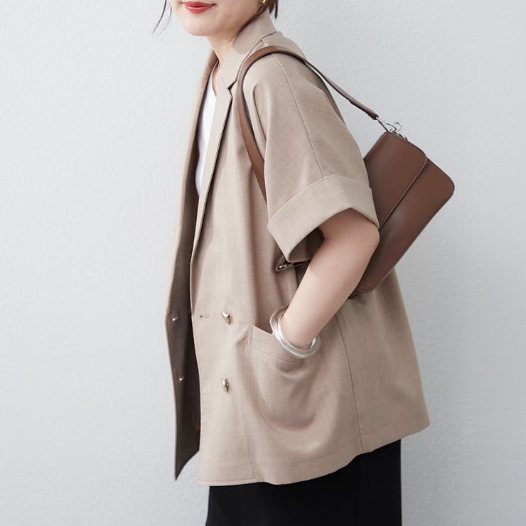 美品＊ギャルリーヴィー ドルマンスリーブジャケット コットン アイボリー系 美品＊ギャルリーヴィー ドルマンスリーブジャケット コットン