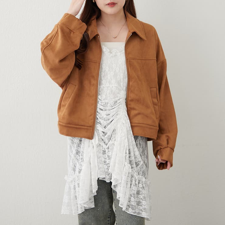 キャメル | ダブルジップブルゾン | NICE CLAUP / OLIVE des OLIVE　OUTLET