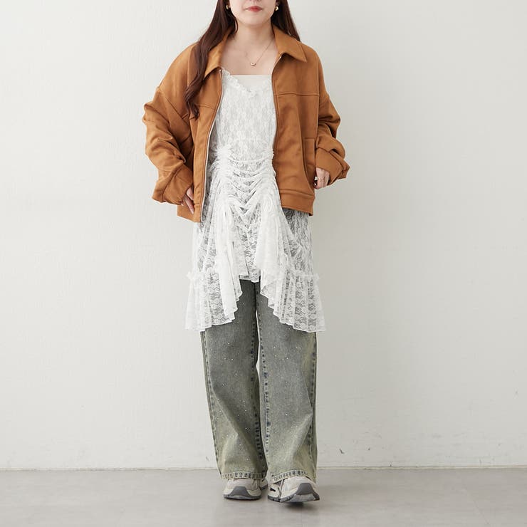 ダブルジップブルゾン[品番：NCLW0016574]｜NICE CLAUP / OLIVE des