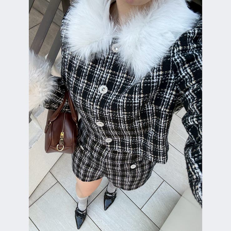 【Holiday collection】ツイードジャケット | NICE CLAUP / OLIVE des OLIVE　OUTLET | 詳細画像4 